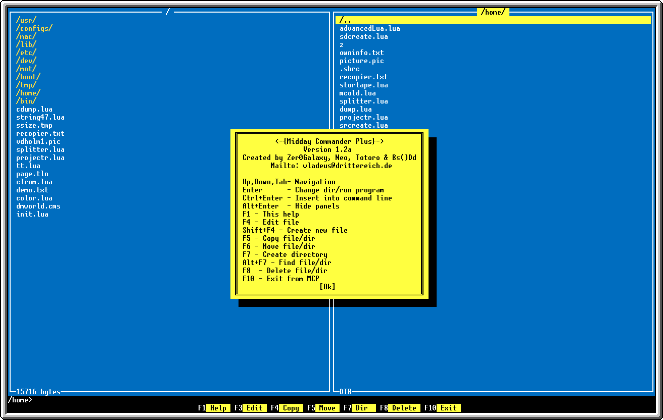 Screenshot 4: The help window