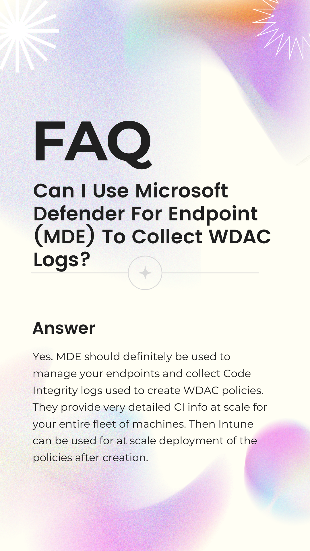 Can I Use Microsoft Defender For Endpoint (MDE) To Collect App Control Logs