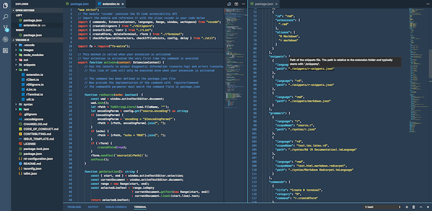 VS Code theme by Ikyuadeu example