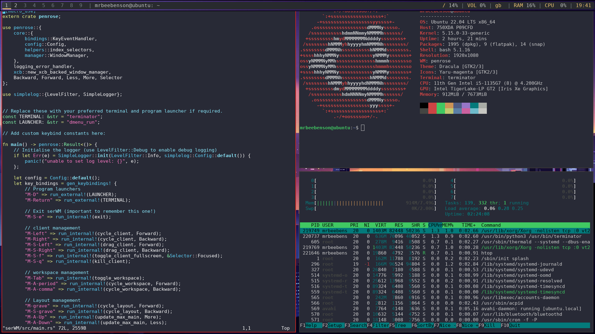 Customised skyWM with Windows