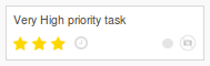 On kanban, priority widget shows three stars instead of one