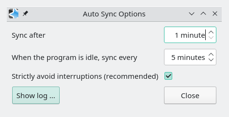 auto sync options