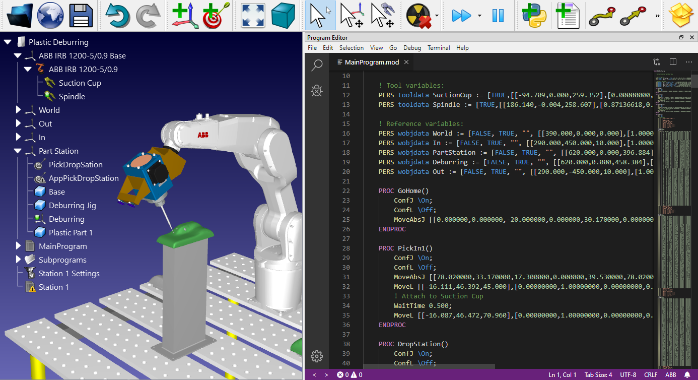 ABB IRC5 RAPID robot program