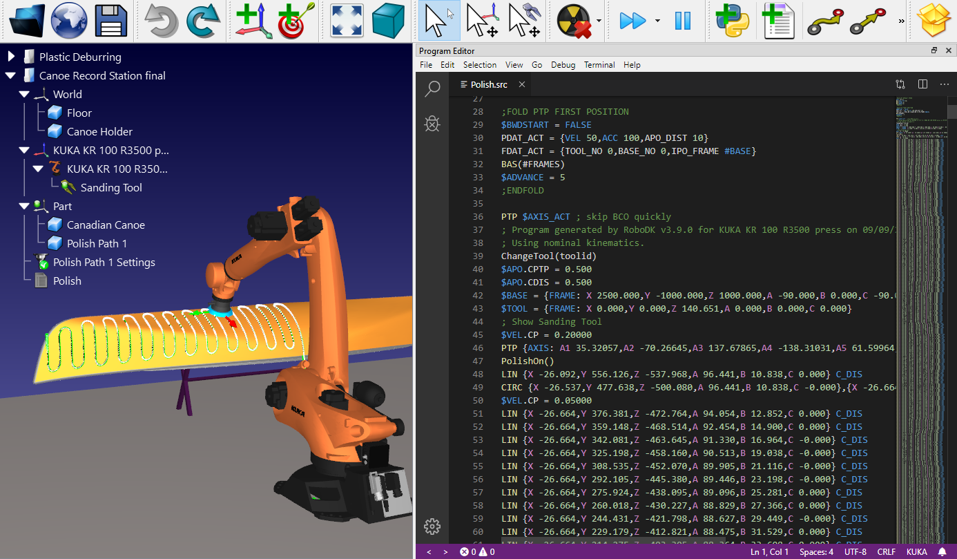 KUKA KRC robot program