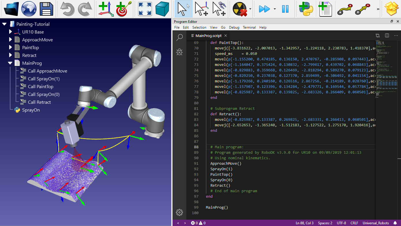 Universal Robots Script robot program