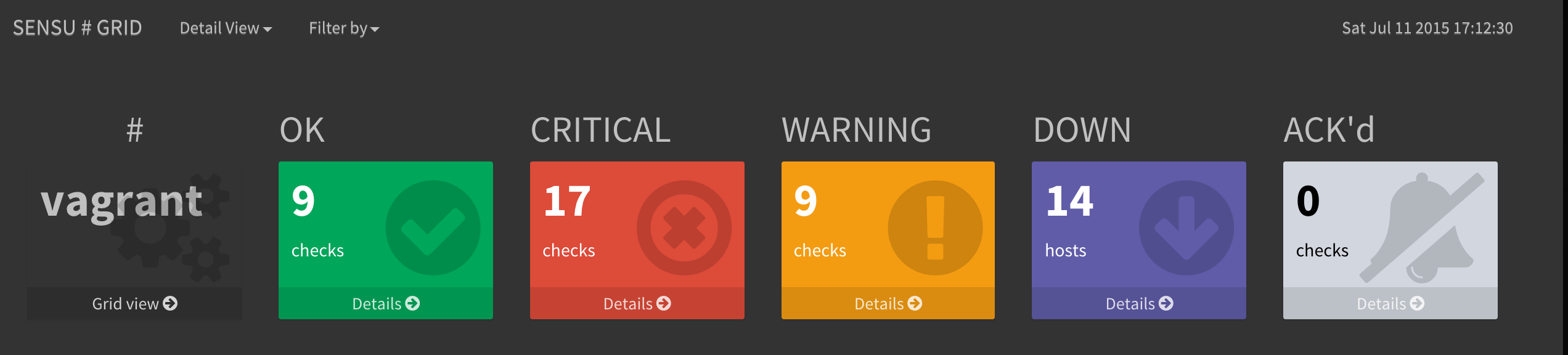 sensu-grid overview screenshot