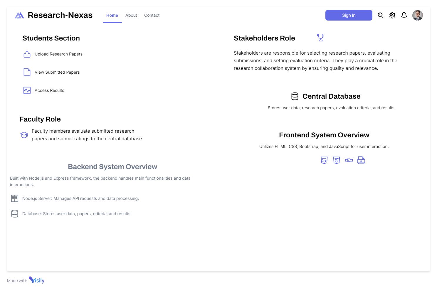 Research-Nexas Application Architecture