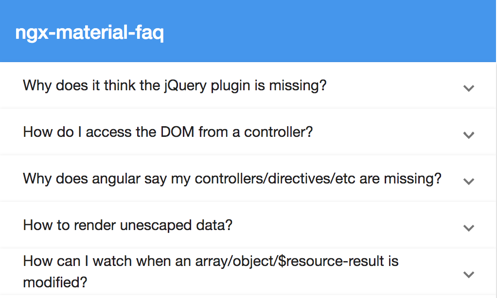 @angular-material-extensions/faq
