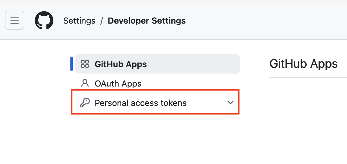 GitHub Developer Settings