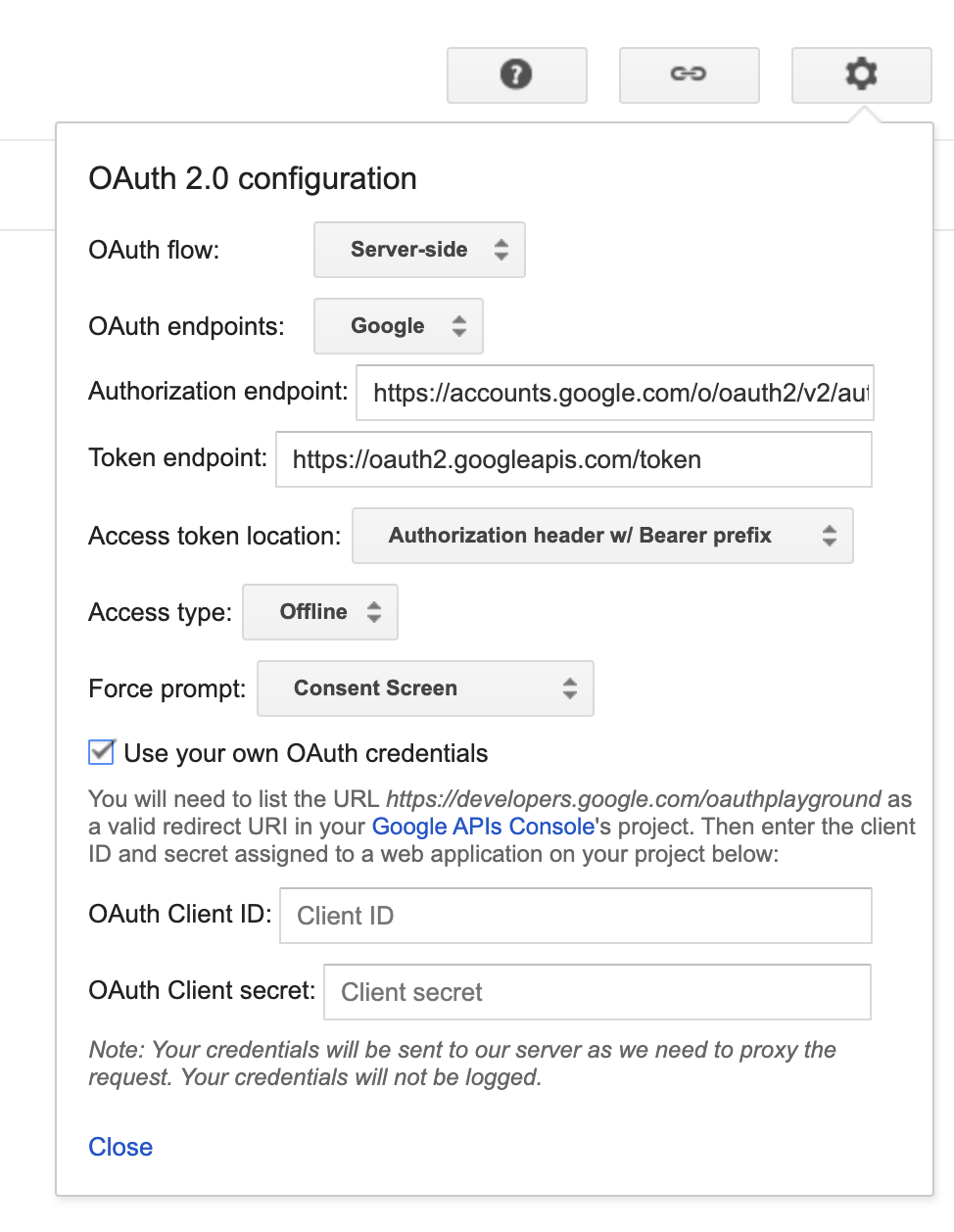 OAuth Playground