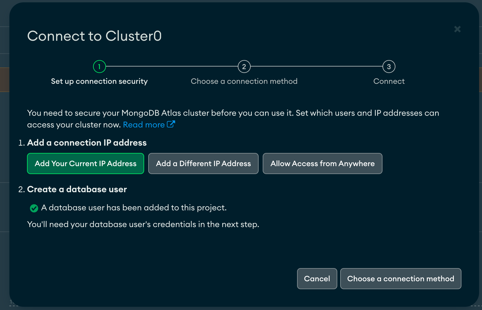 MongoDB Atlas IP Access List