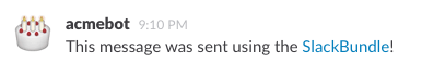 Example of a message posted to Slack