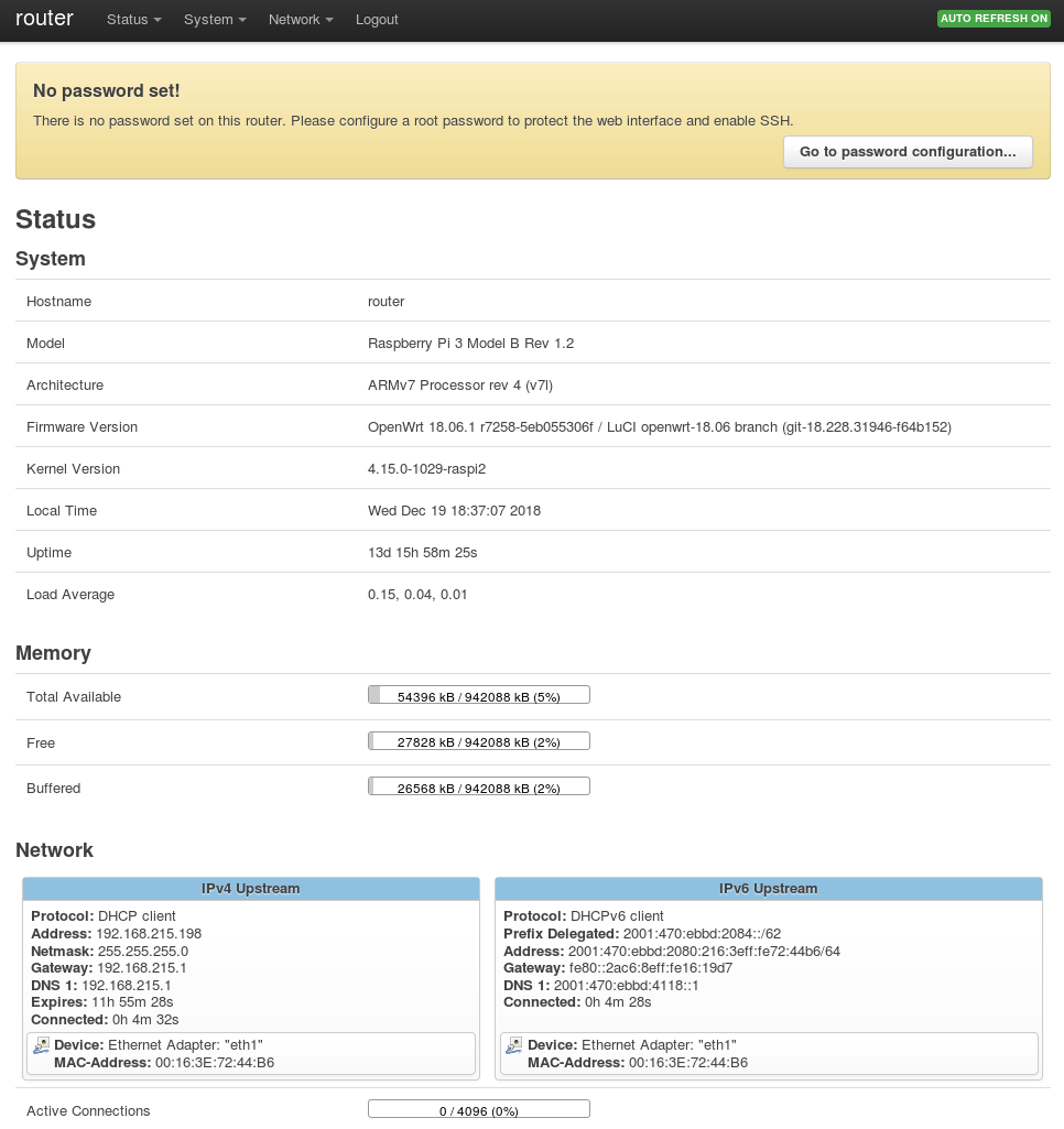 OpenWrt Web GUI