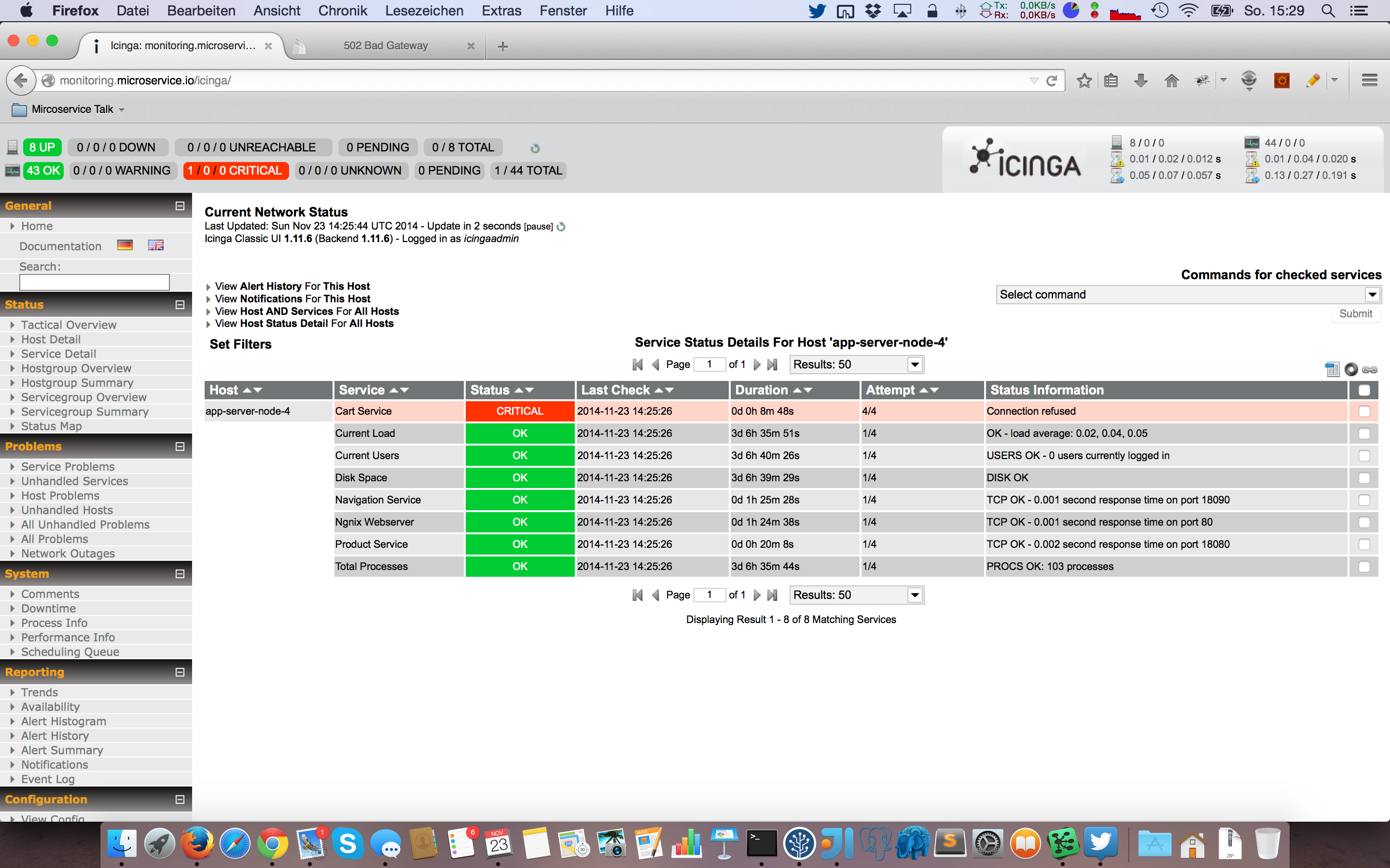 Icinga Status Report