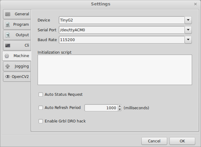 Settings Dialog