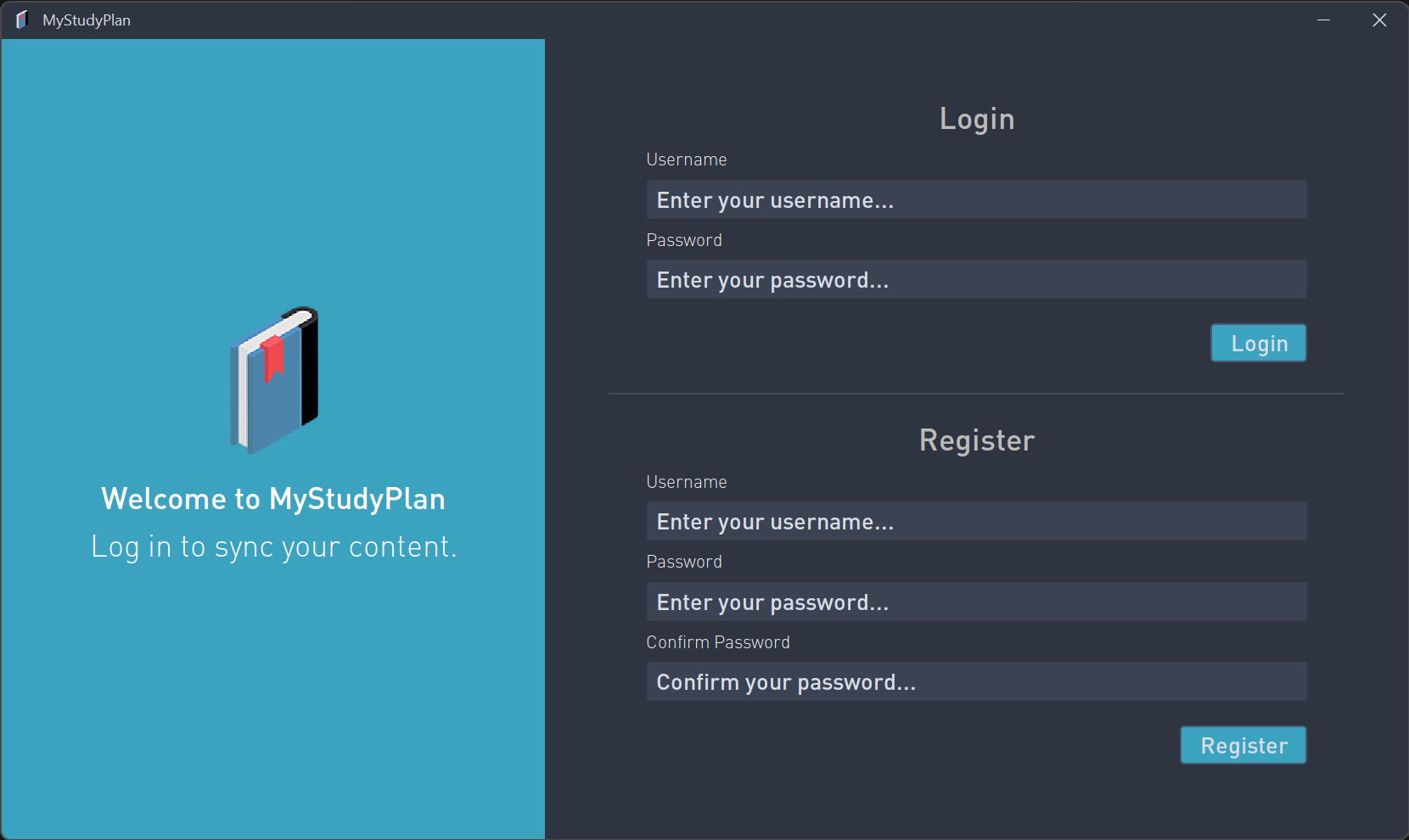 Login page