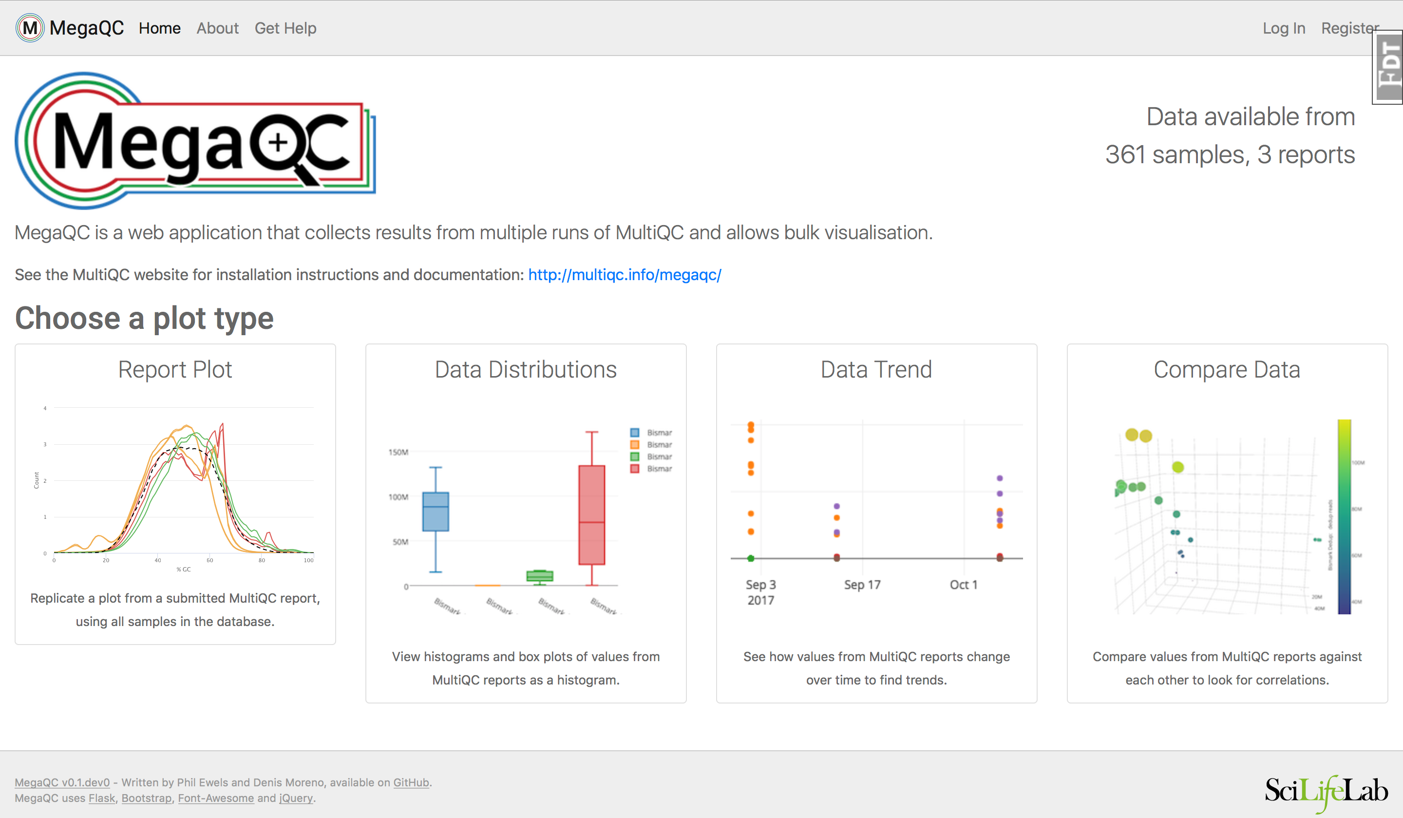 MegaQC homepage