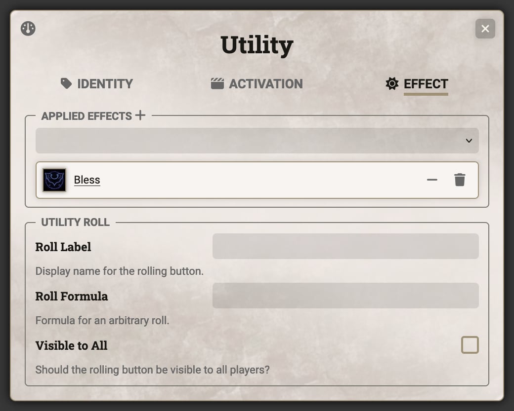 Activity Sheet - Effect Tab