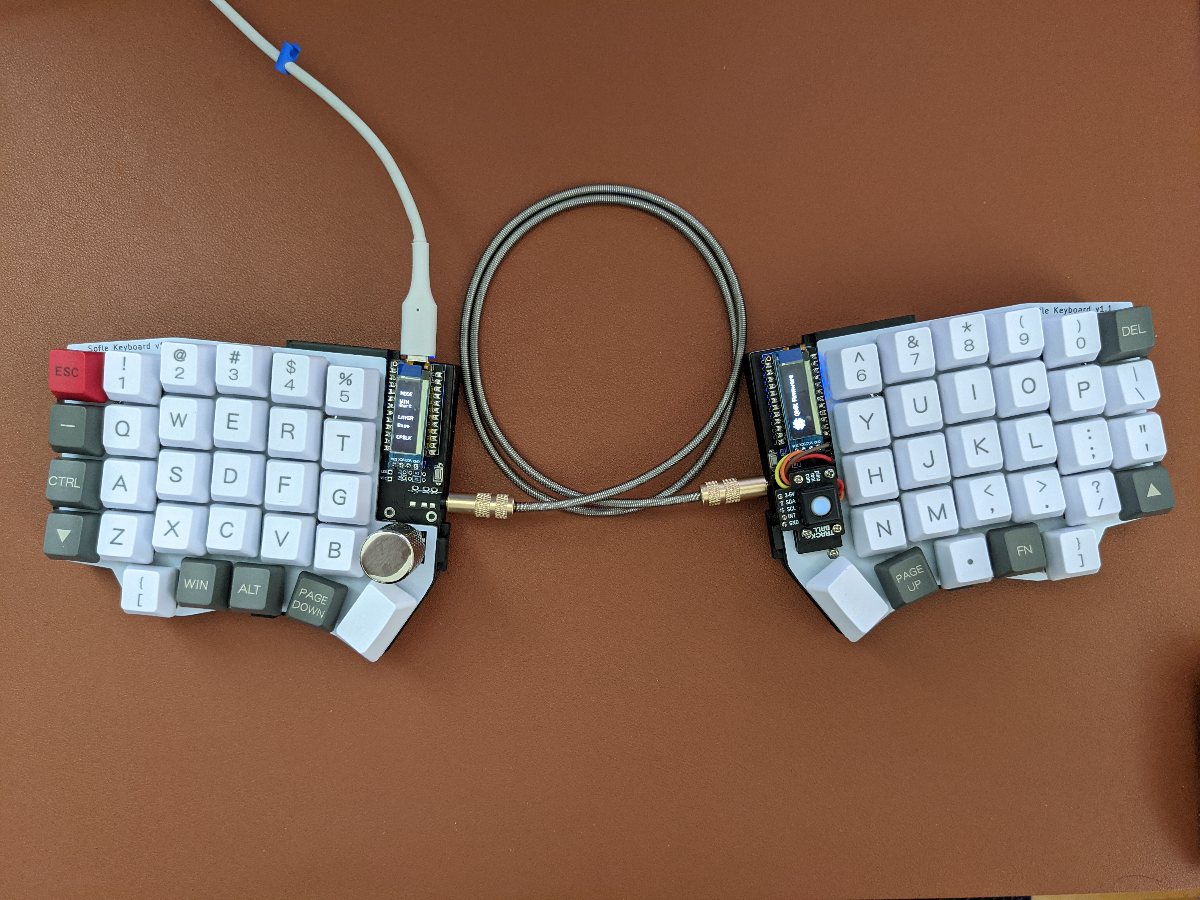 SofleKeyboard with Pimoroni Trackball