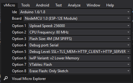 Image of ESP8266 Settings