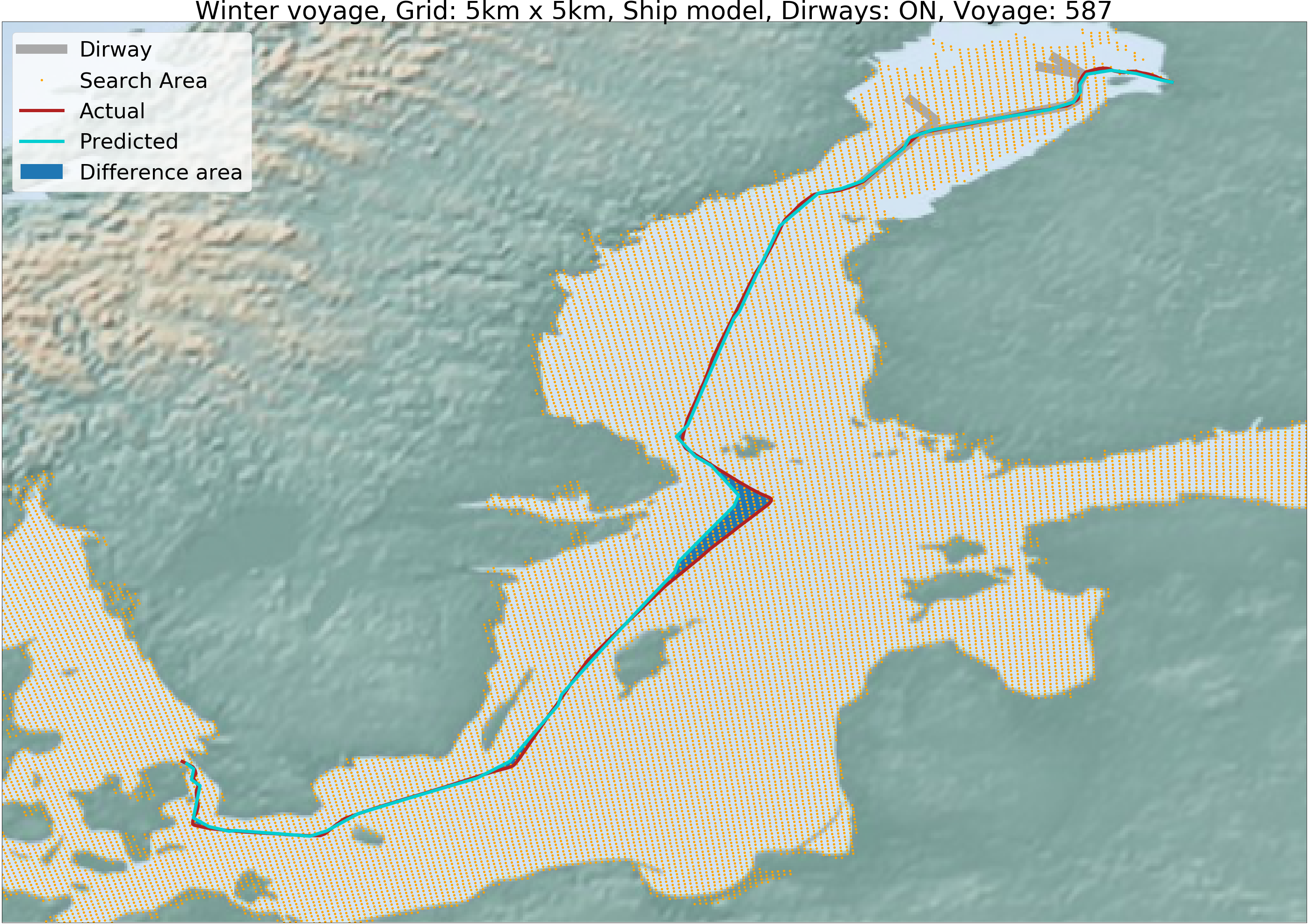 Winter route prediction example