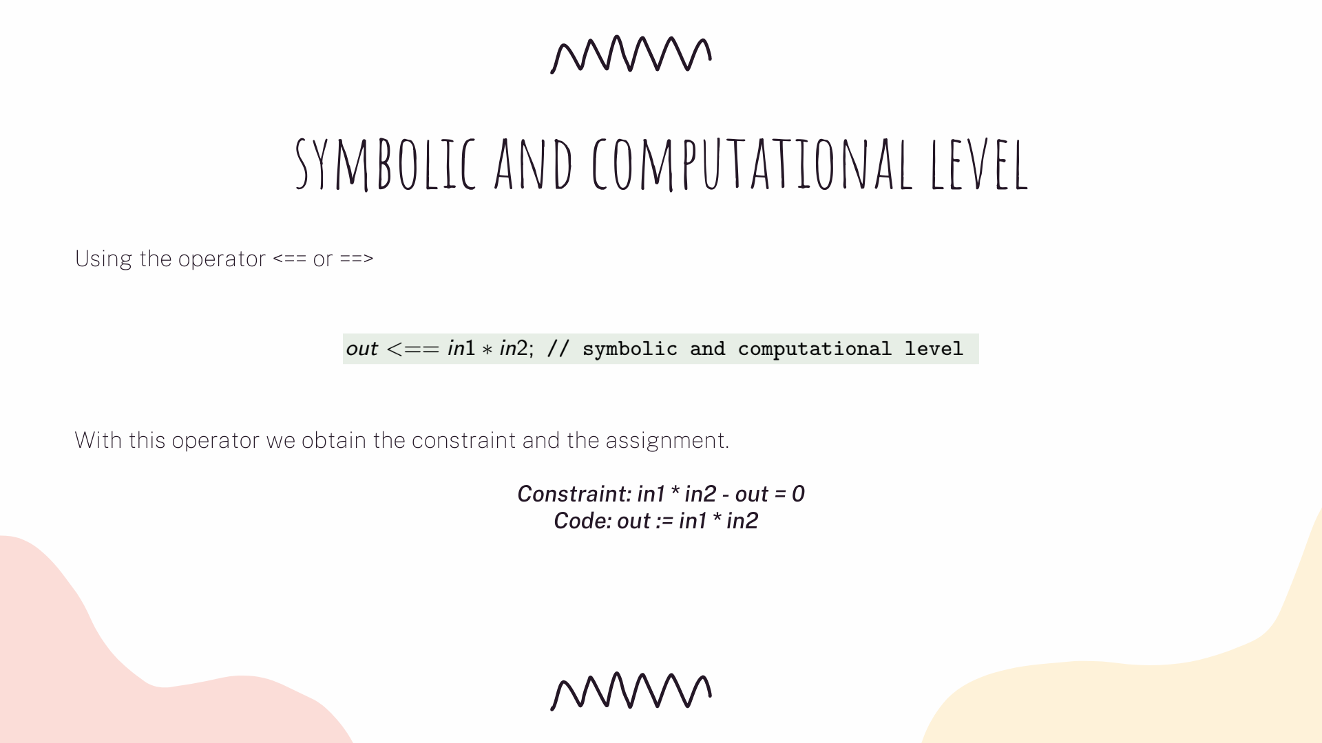 Symbolic and computational level