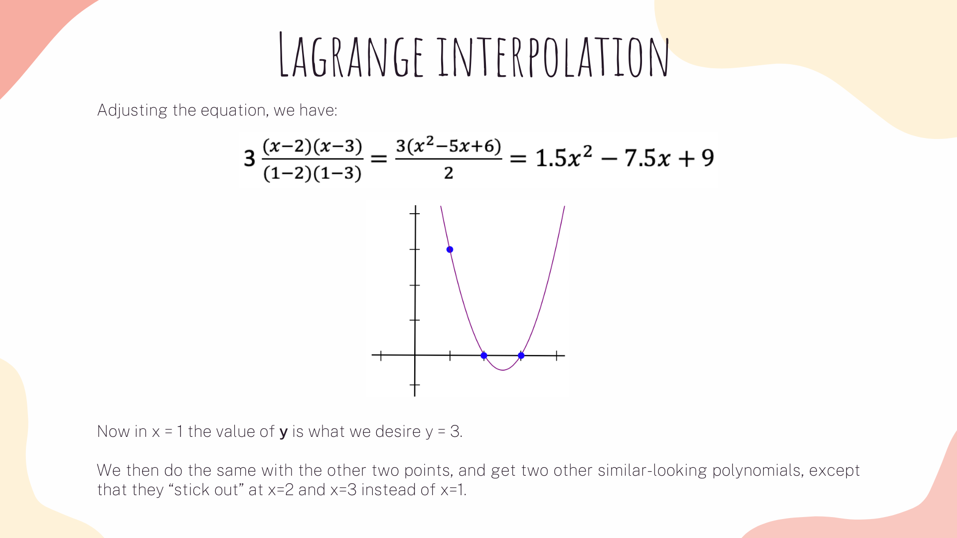 Lagrange interpolation