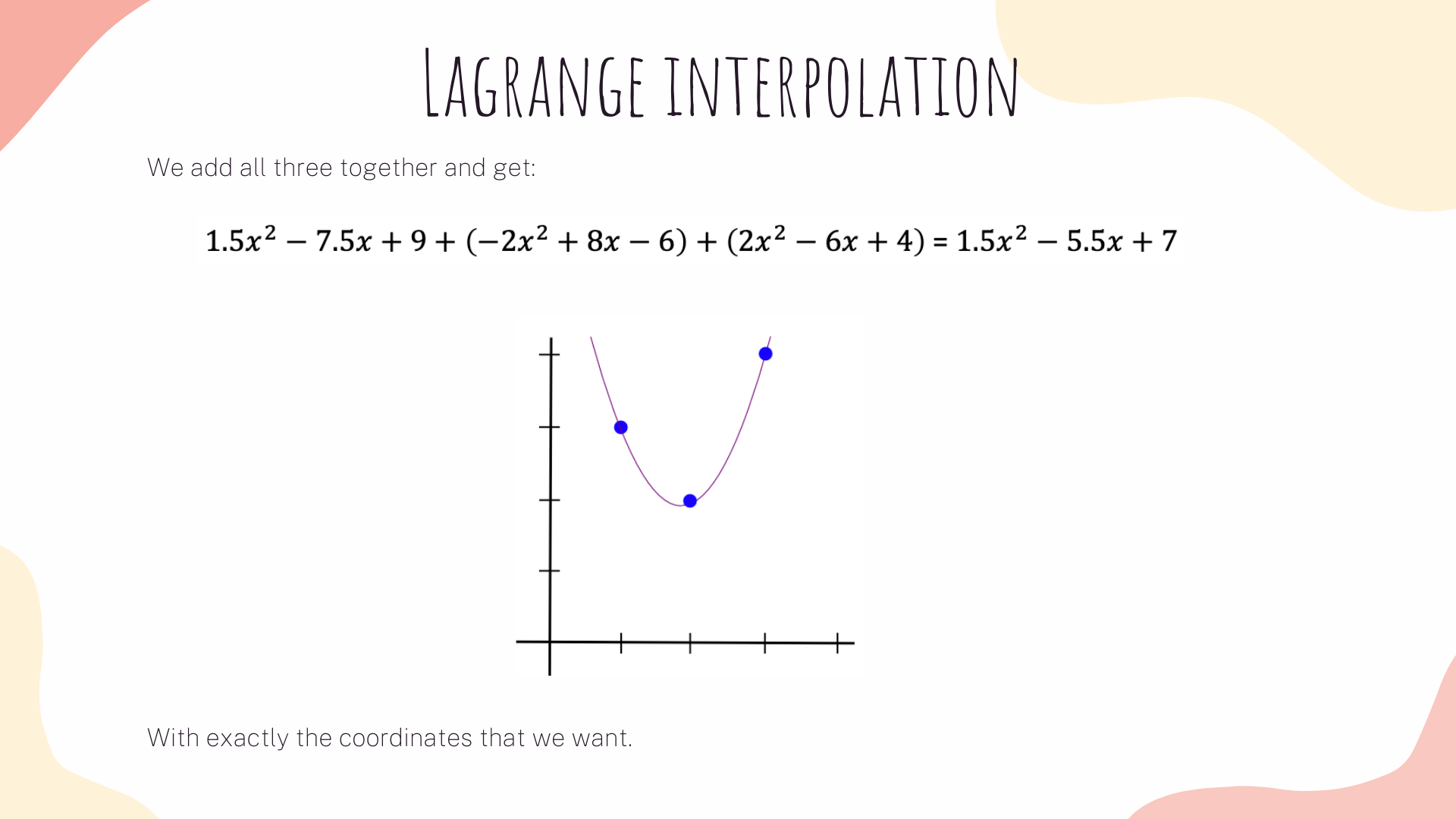 Lagrange interpolation