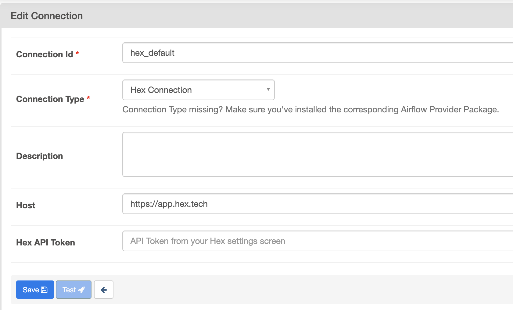 Connection Setup