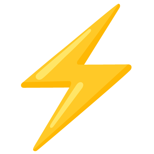 qwik-testing-library logo depicts a high voltage emoji