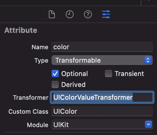 UIColor Value Transformer