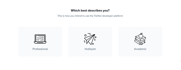 Twitter asks for your API use case