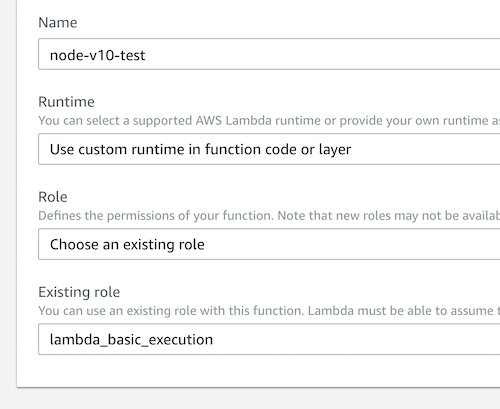 Create lambda