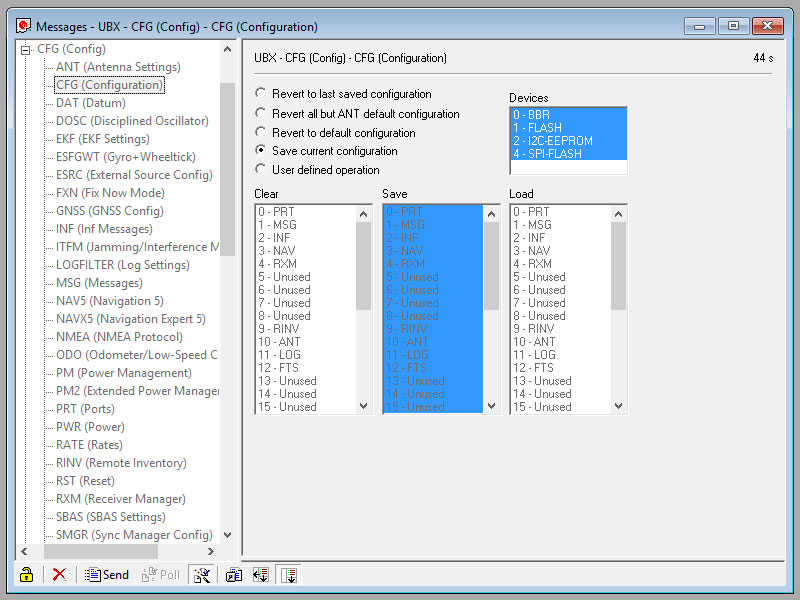 Save configuration