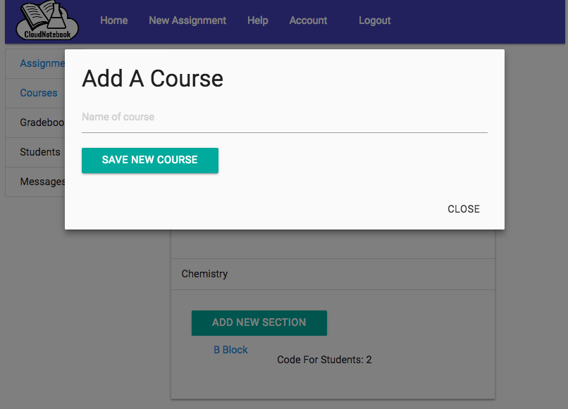 Add A Course Modal