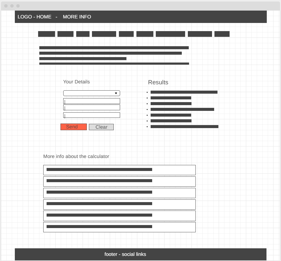 Initial Wireframe