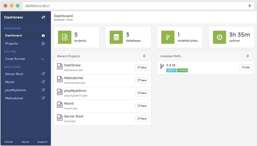 Dashbrew Dashboard