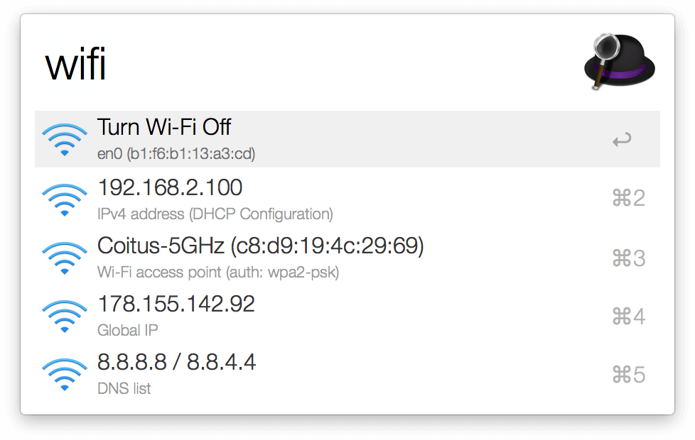 alfred-wifi-workflow-wifi