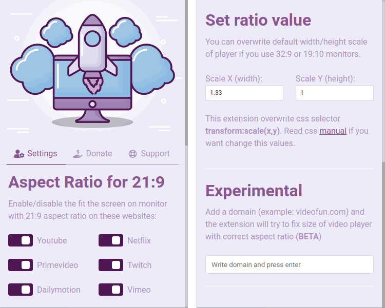 Aspect Ratio 21:9 - App