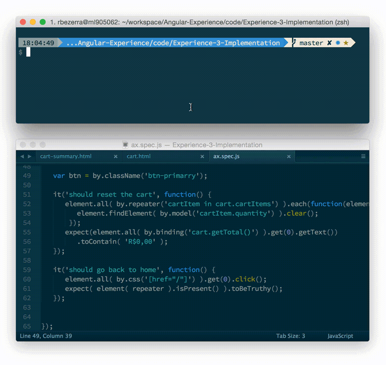 Video screen demo of gulp-protractor-qa in action!