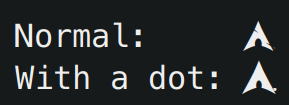 Arch Linux Logo with a dot