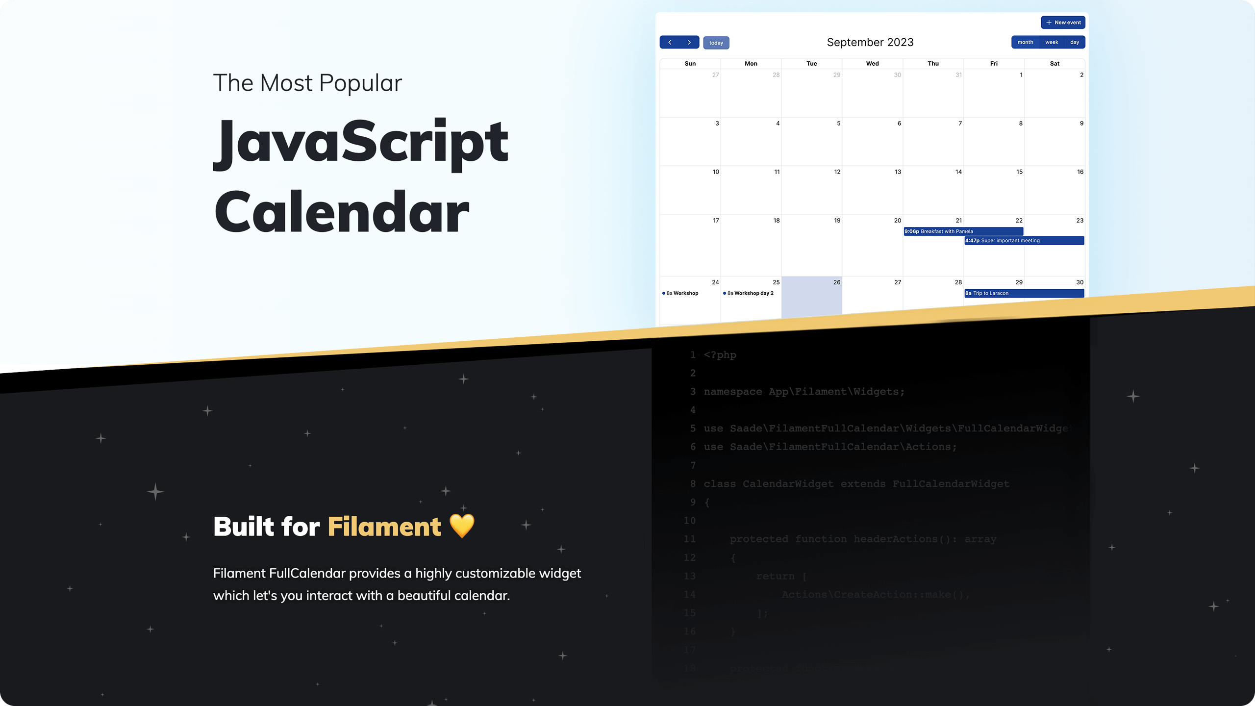 Filament FullCalendar