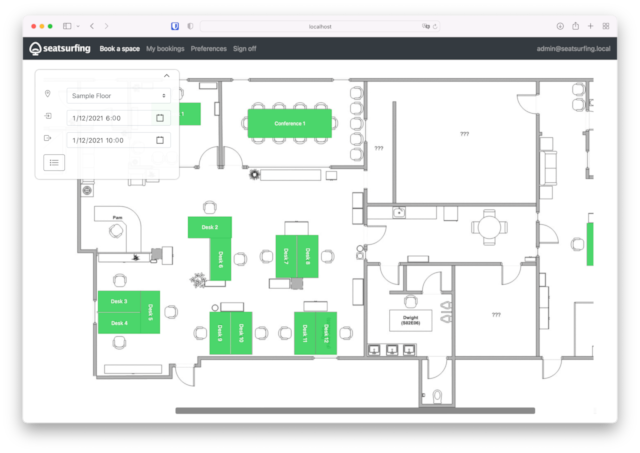 Seatsurfing Web Booking UI