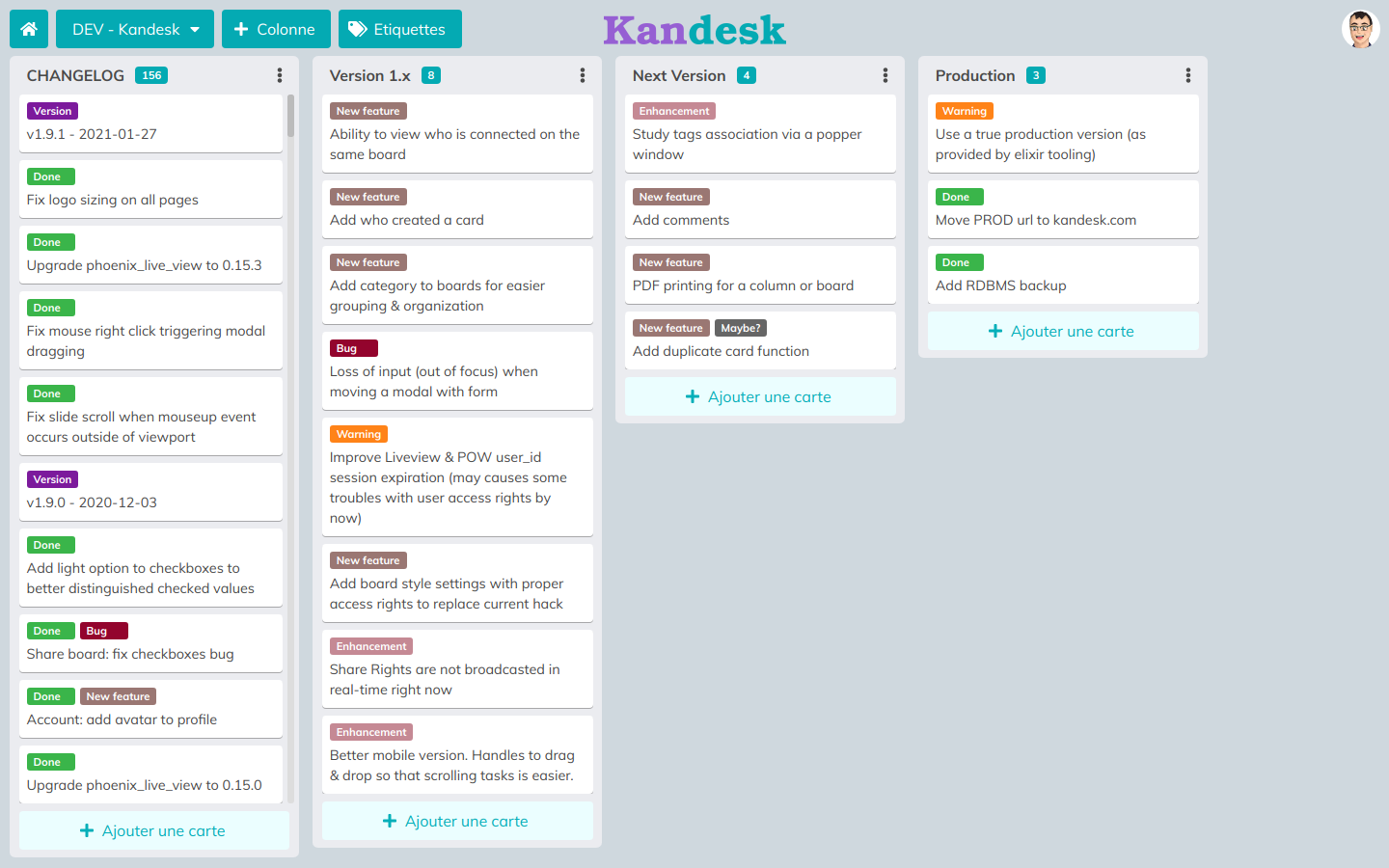 Kandesk board