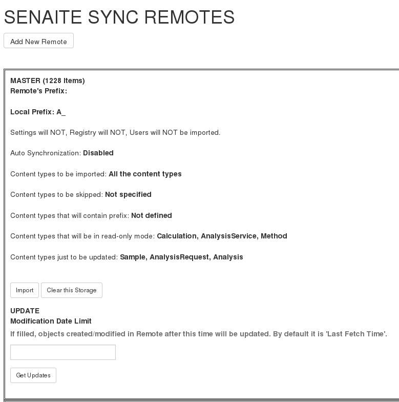 Remote Master instance configuration on collaborator instances.