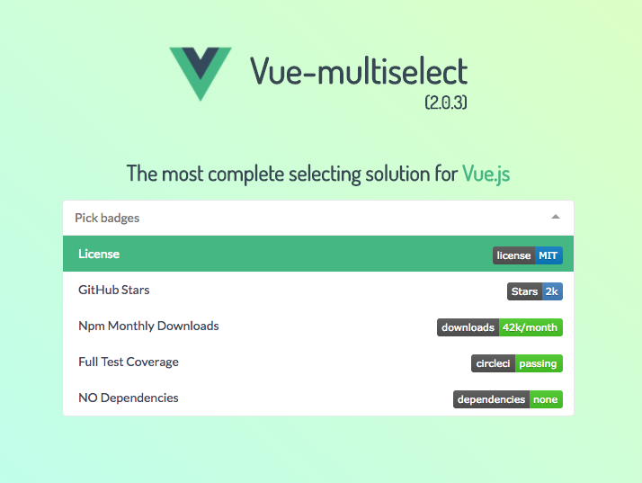 Vue-Multiselect Screen