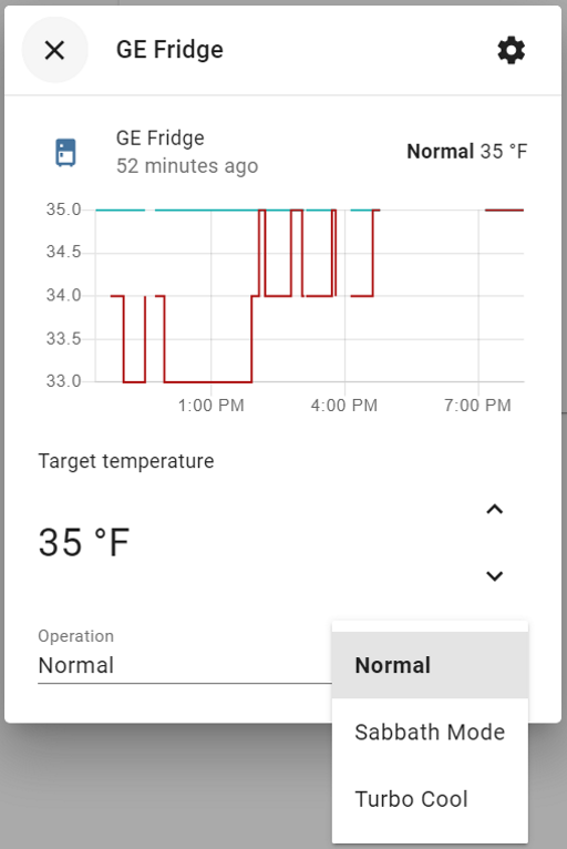 Fridge controls