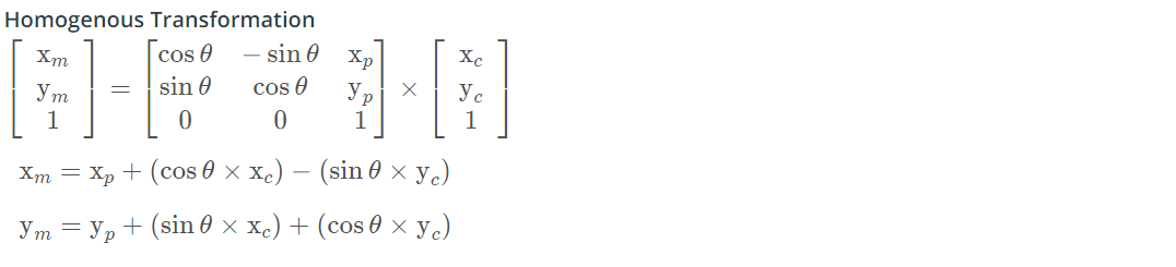 Homogenous Coordinate Transformation