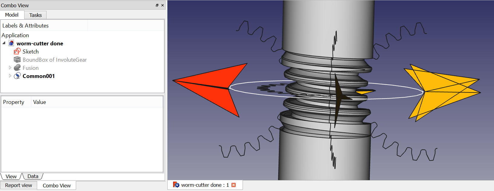 Lattice2-FreeCAD-wormcutter