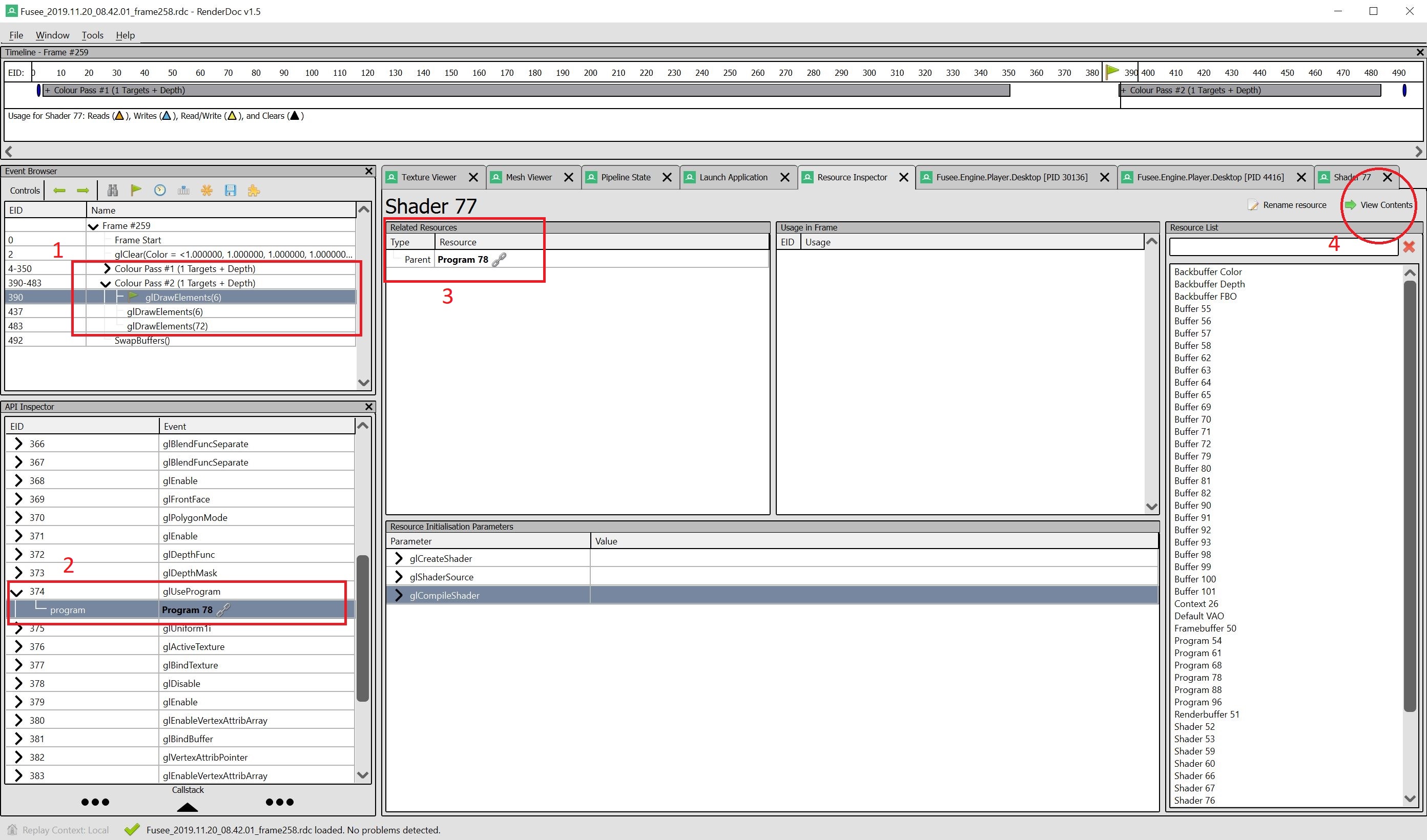 View Shader code in RenderDoc